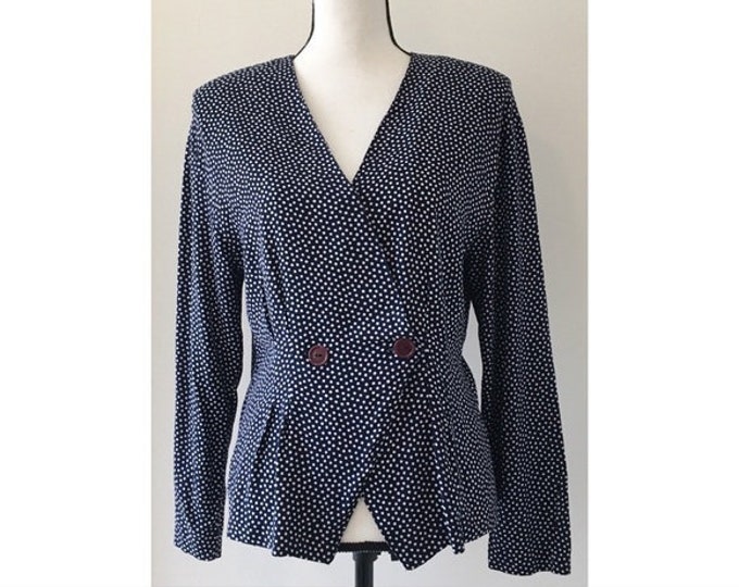 Vintage 1990s | Polka Dot Wrap Blouse