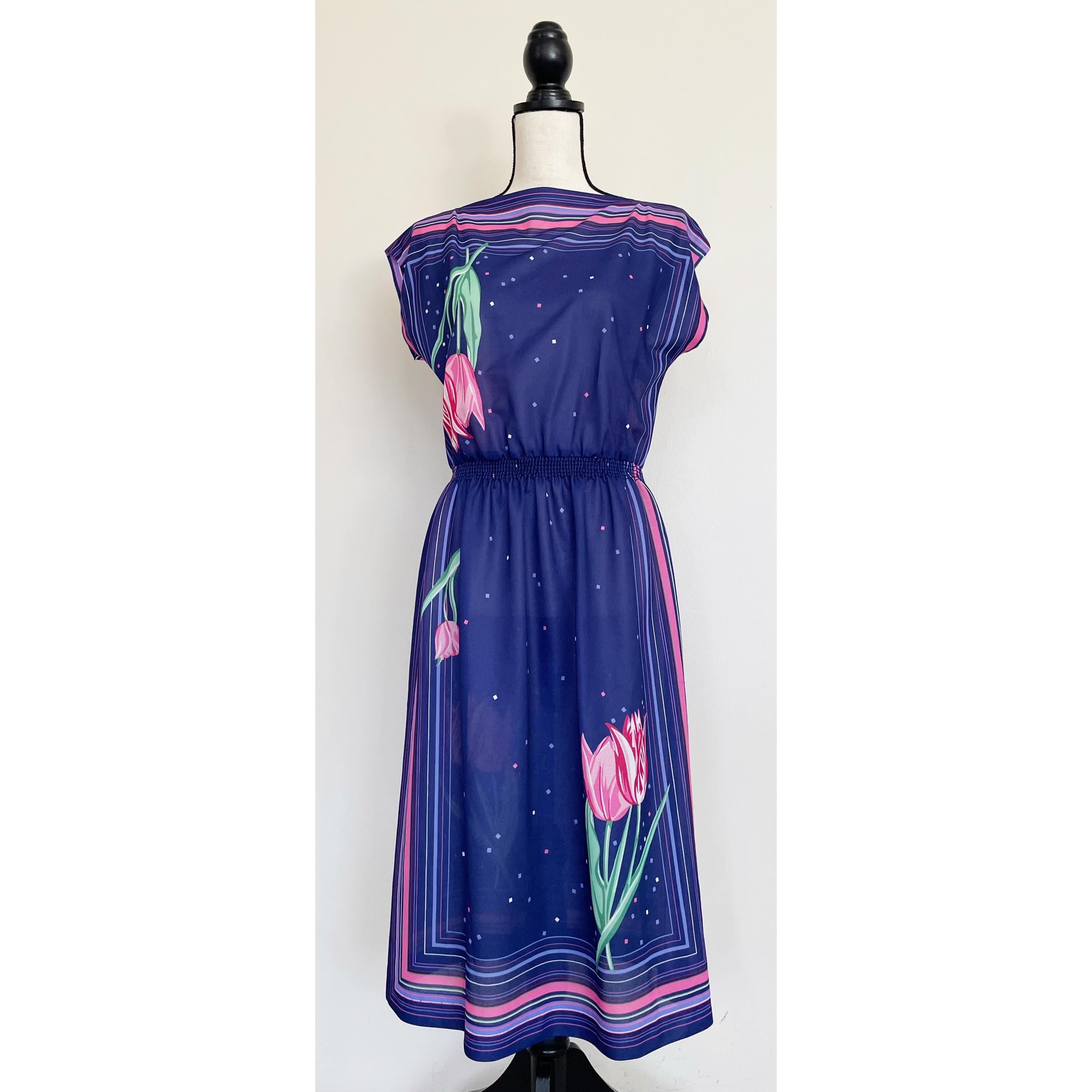 Pink and Green Striped Dress - Etsy