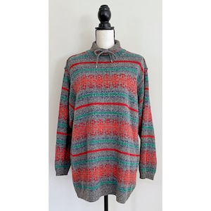 Vintage 1990s | Fair Isle Pullover Knit Sweater