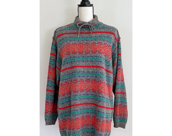 Vintage 1990s | Fair Isle Pullover Knit Sweater