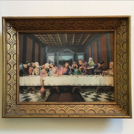 Vintage 1960s 3d Lentograph Last Supper Wall Art Etsy
