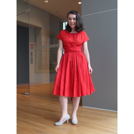 Vintage 1950s | Red Party Dress