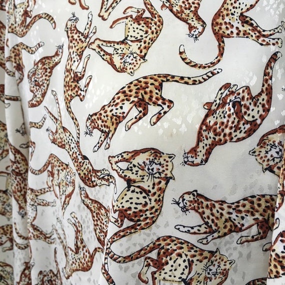 Vintage 1990s | Novelty Leopard Blouse - image 5