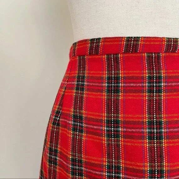 Vintage 1970s | Tartan Plaid Pencil Skirt - image 5