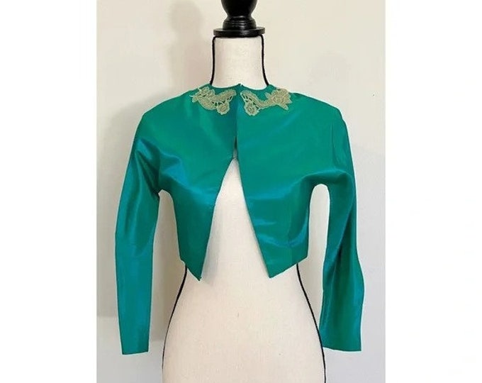 Vintage 1950s | Silk Bolero Jacke