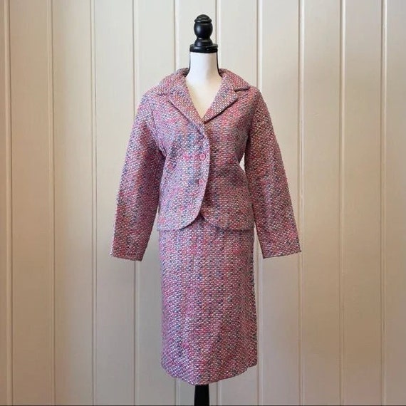 1960s Four Piece Tweed Set with Top, Skirt, Jacket, and Coat main image 0