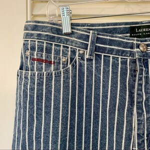 Vintage 1990s Deadstock Lauren Ralph Lauren Striped Weekend Jeans image 2