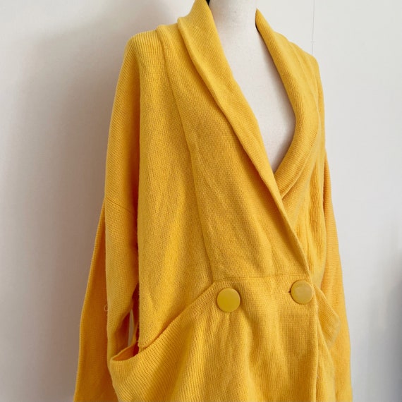 Vintage 1980s | Oversized Shawl Collar Cardigan - image 3