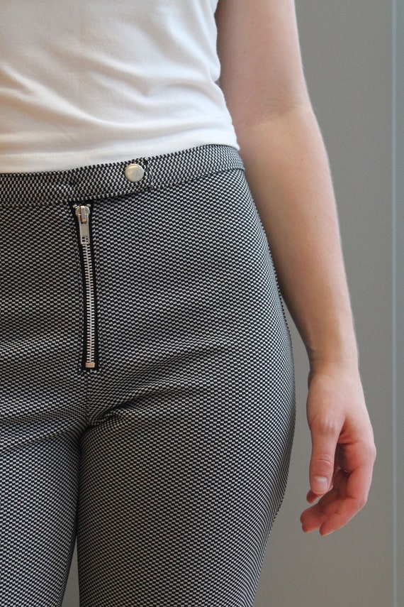 Vintage 1990s | Exposed Zipper Patterned Pants