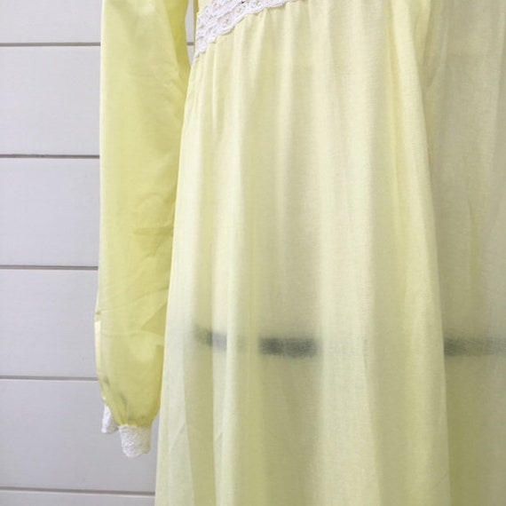 Vintage 1960s | Lemondrop Full l-length Sheer Robe - image 3