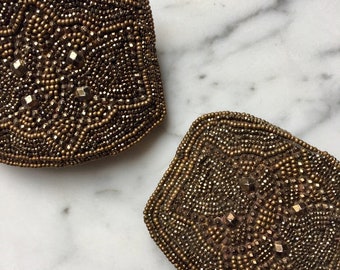 Vintage Antique 1910s-20s | French Beaded Shoe Clips