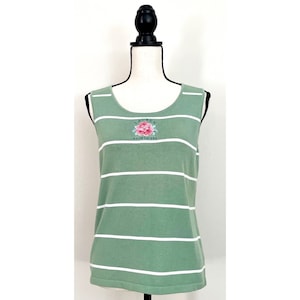 Vintage Y2K | Lauren Ralph Lauren Knit Embroidered Sleeveless Top, Deadstock/New With Tags