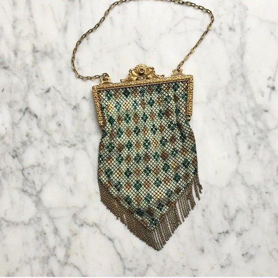 Vintage 1920s | Antique Mandalian Mesh Enamel Mini