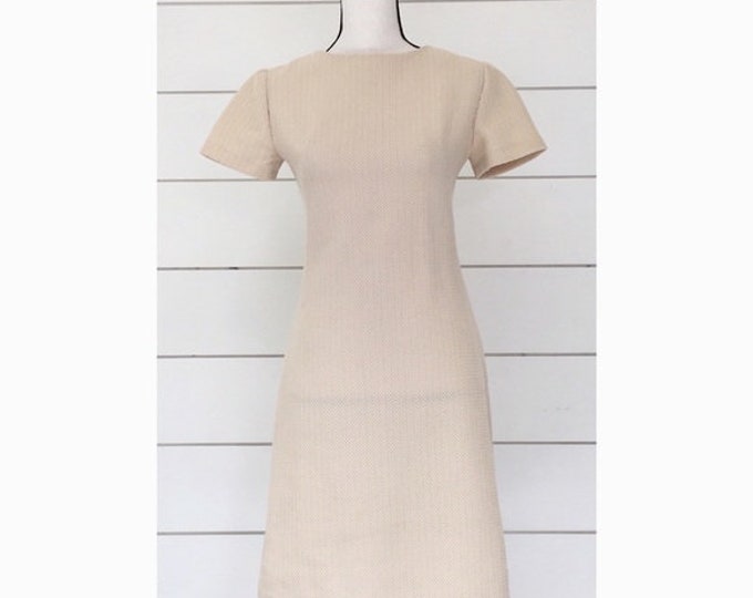 Vintage 1960s | Cream Textured Dress