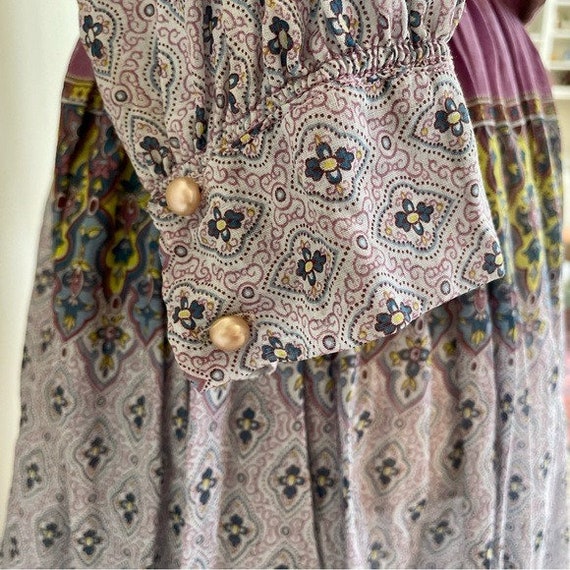Vintage 1950s | Patterned Blouson Shirt Dress - image 4