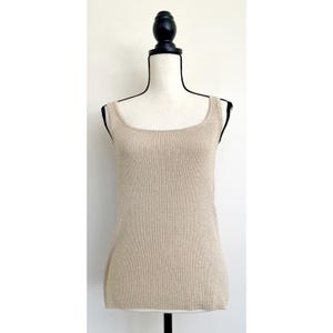 Vintage 1990s Silk | Metallic Knit Tank Top