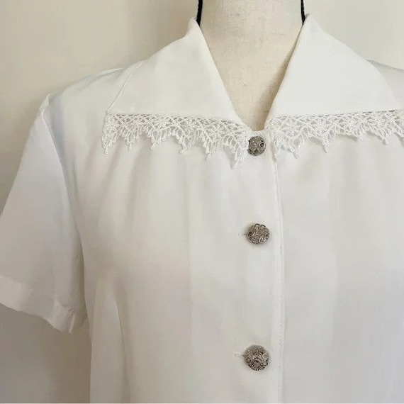 Vintage 1990s | Cropped Button Down Shirt - image 2