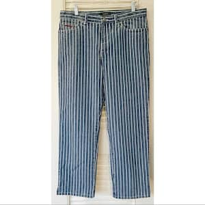 Vintage 1990s Deadstock Lauren Ralph Lauren Striped Weekend Jeans image 1