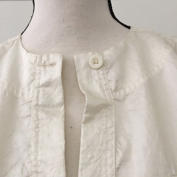 Vintage 1980s | Ivory Windbreaker Top - image 3