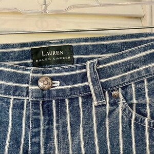 Vintage 1990s Deadstock Lauren Ralph Lauren Striped Weekend Jeans image 4
