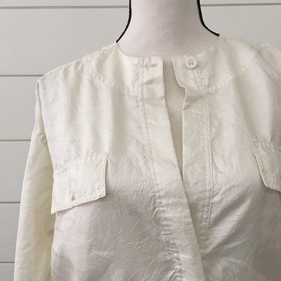 Vintage 1980s | Ivory Windbreaker Top - image 2