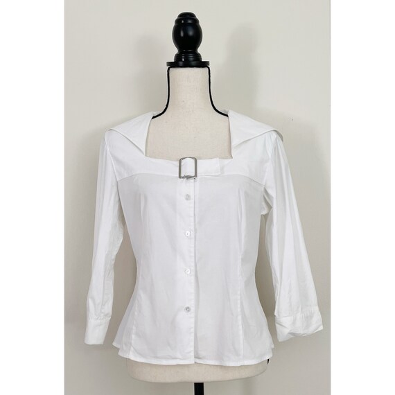 Vintage, white, button down - Gem