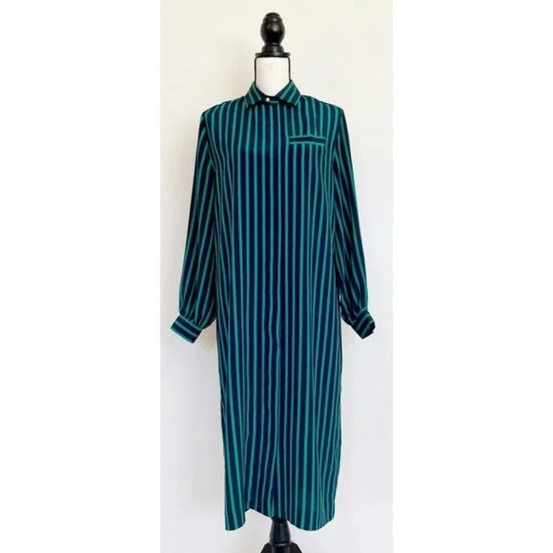 Women's Vintage Striped Shirt Dress main image 1