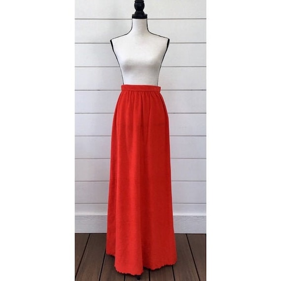 Vintage 1970s | Terrycloth Maxi Skirt
