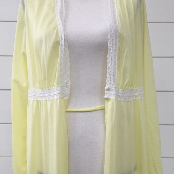 Vintage 1960s | Lemondrop Full l-length Sheer Robe - image 6