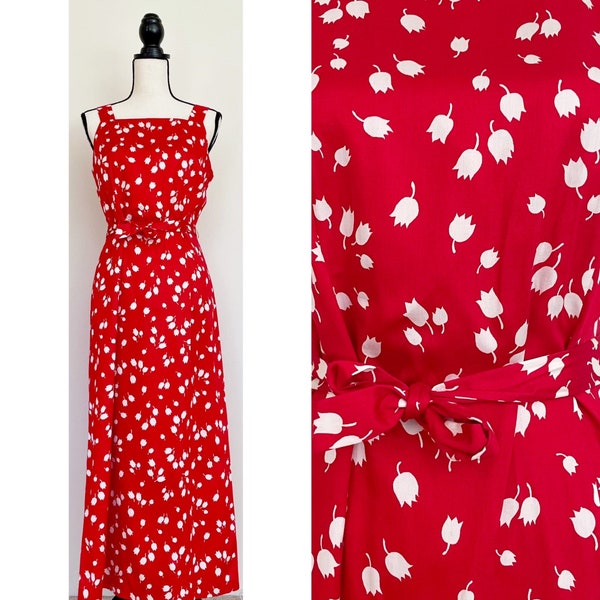 Vintage Y2K | “LizSport” by “Liz Claiborne” Tulip Print Maxi Summer Dress