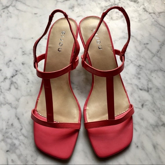 Vintage 1990s | Bubblegum Pink Square-Toe Heels - image 3