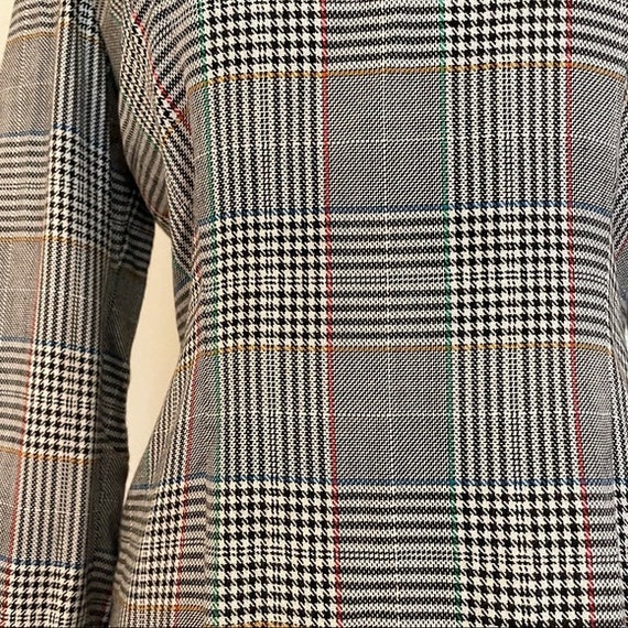 Vintage 1980s | Plaid Houndstooth Dress - image 7