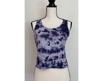 Vintage 1990s | Tie Dye Cropped Tank Top.
