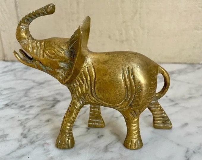 Vintage | Brass Elephant Figurine