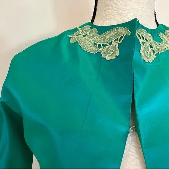 Vintage 1950s | Silk Bolero Jacke - image 2