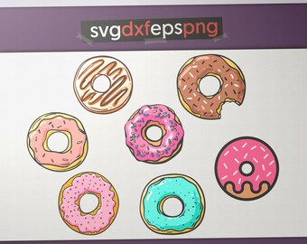 Donut svg file Sprinkle Donut Doughnut SVG Eps Dxf Png Donut Cut file, Donut cutting file Donut, Dxf Silhouette Cricut Vinyl Design, Instant