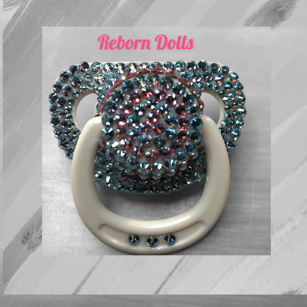 Magnetic Pacifier Blue Crystals - Etsy