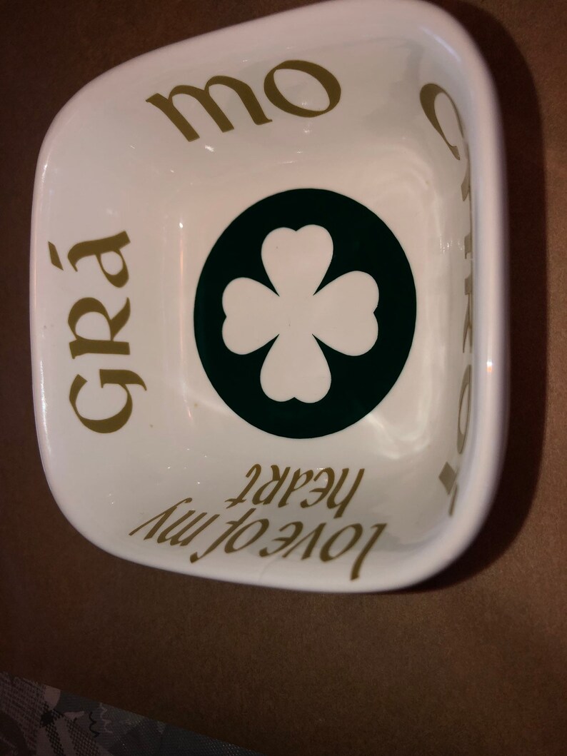 Gra Mo Chroi irish gaelic quote love of my heart ring dish Etsy