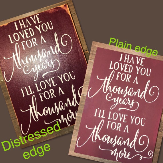 For A Thousand Years Lyrics Love Quotes Sentimental Gifts Etsy