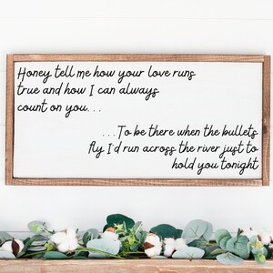 Tyler Childers Feathered Indians Wooden Sign, Farmhouse Bedroom Decor, Rustic Bedroom Sign, Above Bed Wall Decor, Country Lyrics Sign