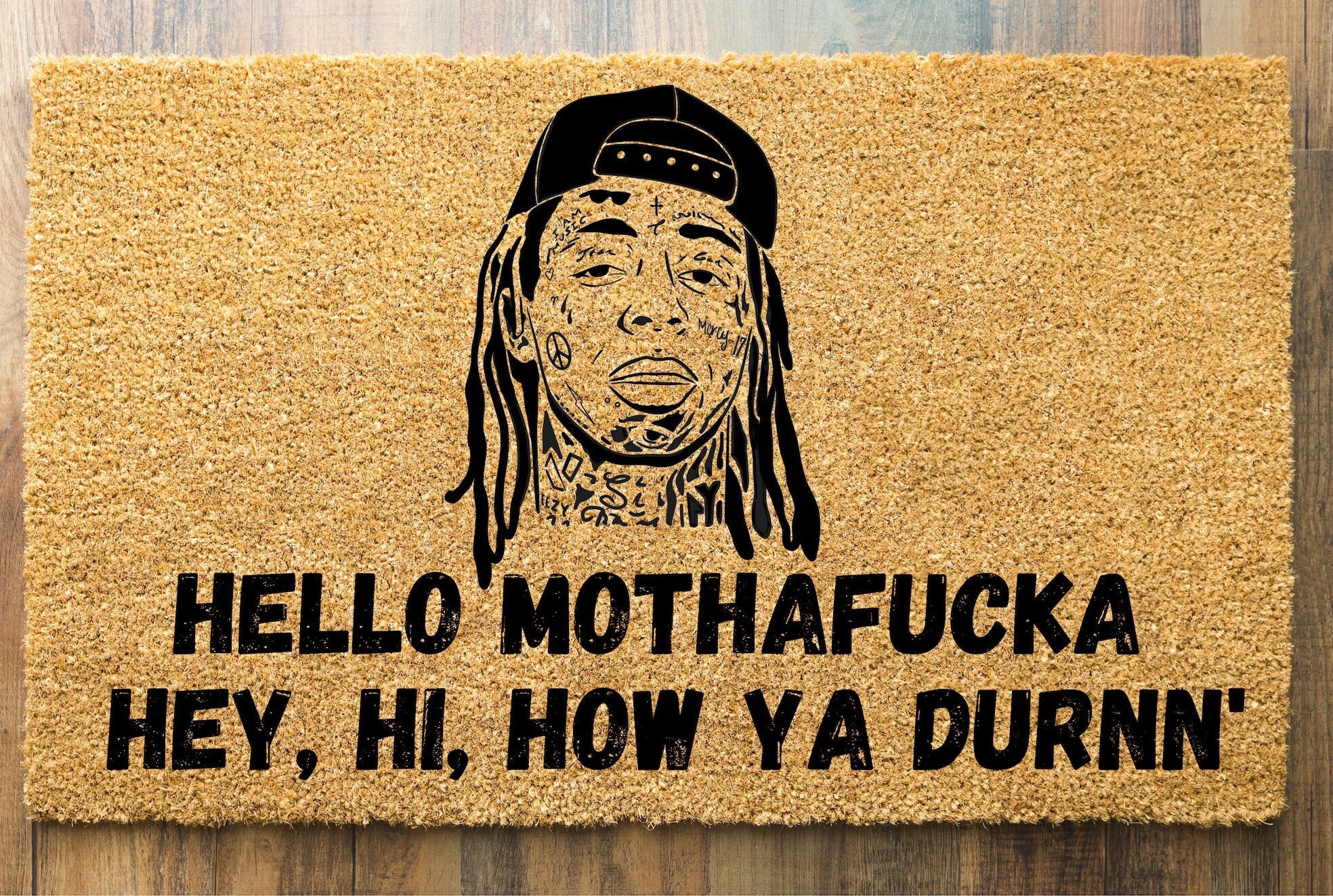 Lil Wayne Funny Door Mat Rapper Doormat Housewarming Gift Etsy