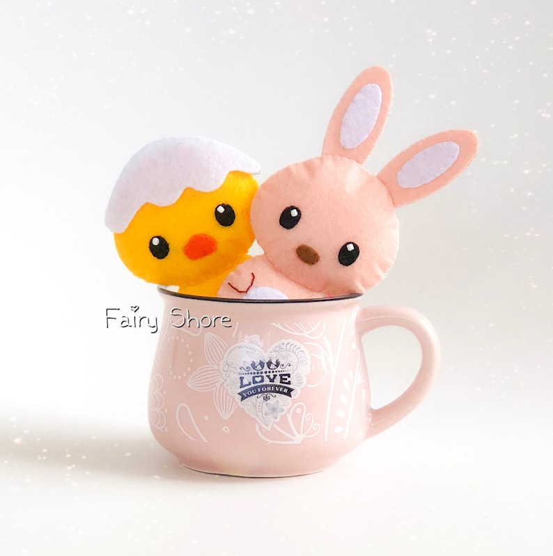 DIY Felt Easter Egg Quiet Book, PDF Hand Sewing Pattern Chick, Bunny