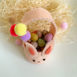 DIY Felt Easter bunny basket PDF Pattern and SVG Files: Perfect Spring Decor or Gift Idea image 5