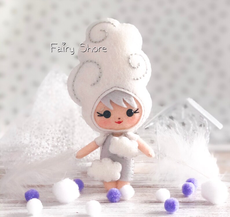Air Element Fairy Doll PDF & SVG Felt Hand Sewing Pattern DIY Cloud