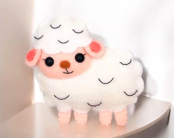 Felt Sheep Sewing Pattern: DIY Farm Animal Toy (PDF & SVG)