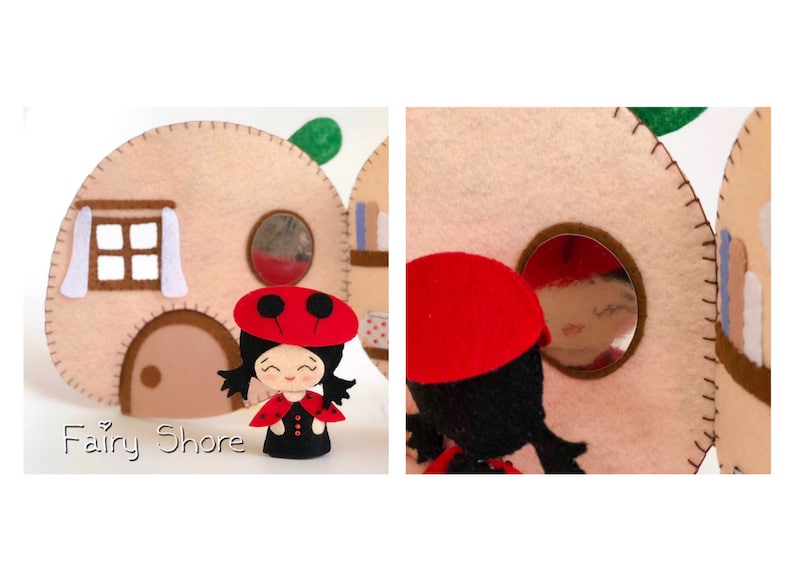 Strawberry Dollhouse Quiet Book Sewing Pattern PDF & SVG DIY Felt