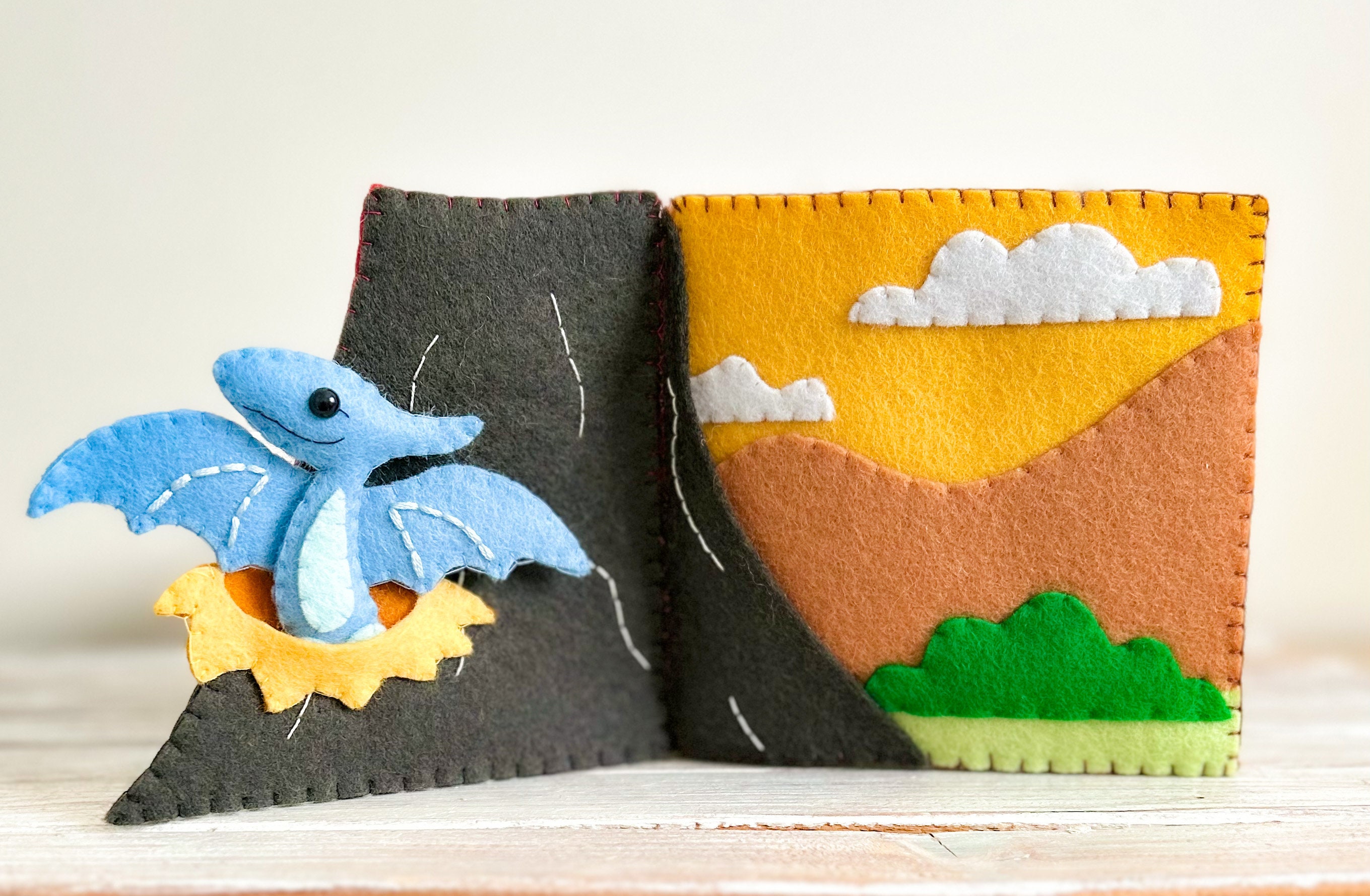 Dinosaur Felt Quiet Book PDF Pattern With SVG, DIY T-rex