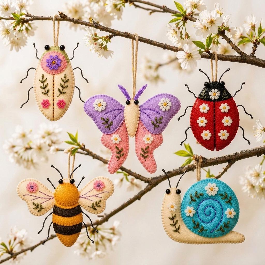 Felt Insect Sewing Pattern Bundle PDF SVG – Bee Moth Jewel Beetle ...