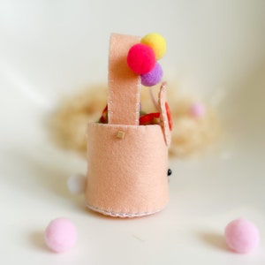 DIY Felt Easter bunny basket PDF Pattern and SVG Files: Perfect Spring Decor or Gift Idea image 6