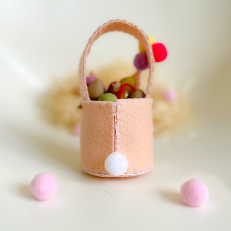 DIY Felt Easter bunny basket PDF Pattern and SVG Files: Perfect Spring Decor or Gift Idea image 7